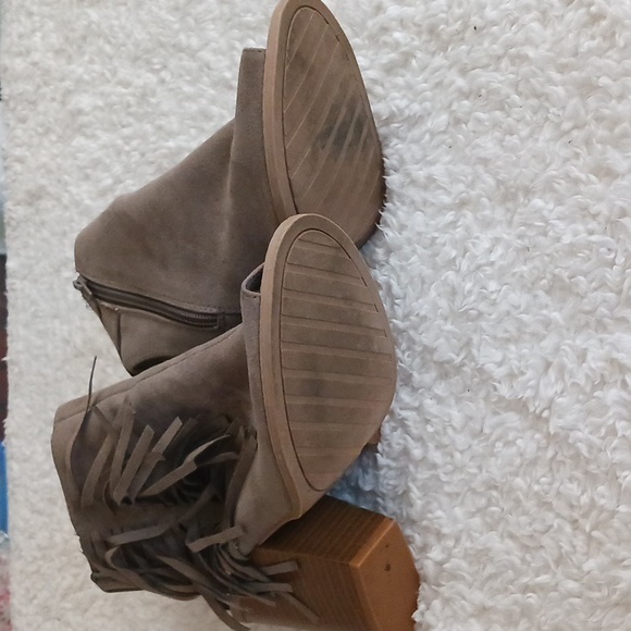 Fringe Open-Toe Booties - Picture 3 of 3